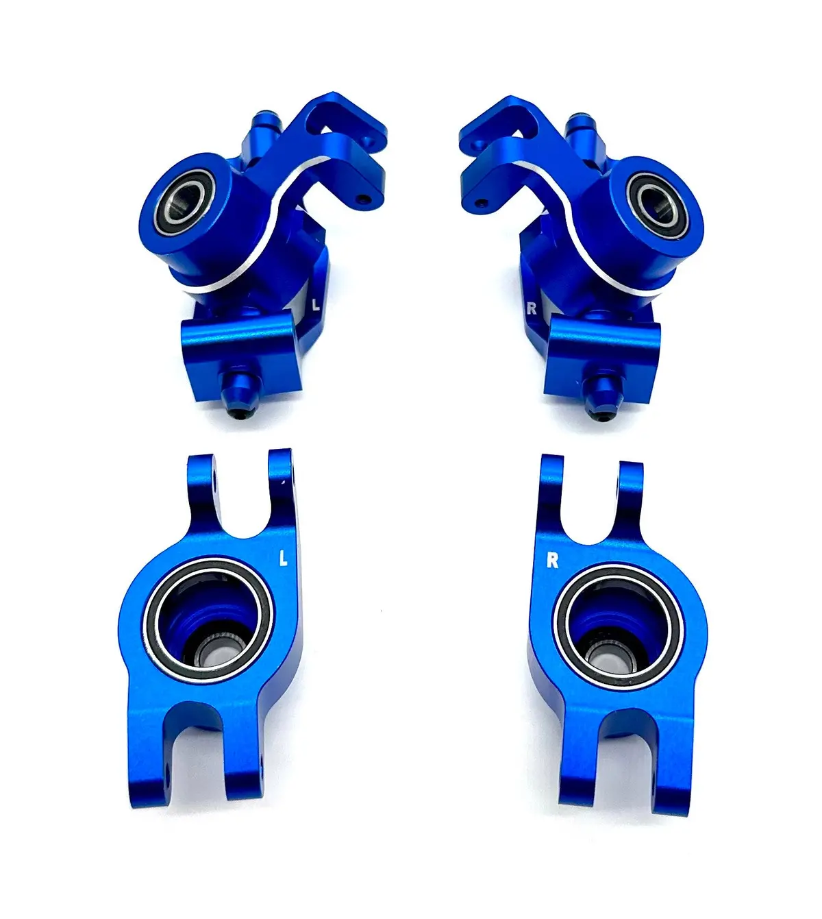 1/10 Maxx Ultimate Front/Rear Hub Blue Carriers Caster Steering Blocks 89087-4 1