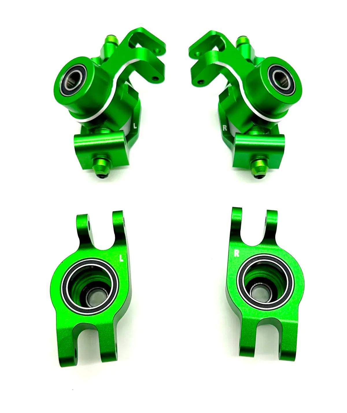 1/10 Maxx Ultimate Front/Rear Hub Green Carriers Caster Steering Blocks 89087-4 1