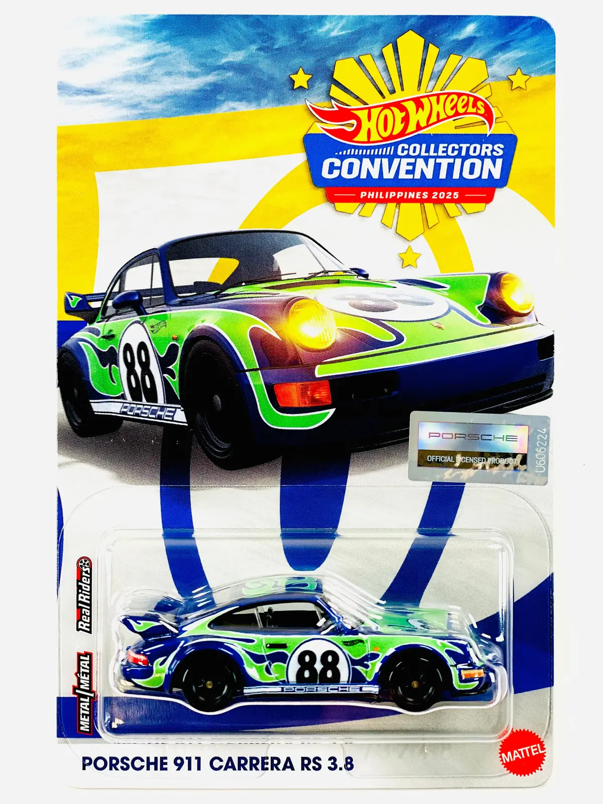 Hot Wheels 2025 Philippines Collectors Convention Porsche 911 Carrera Rs 3.8 Non-Stickered 1