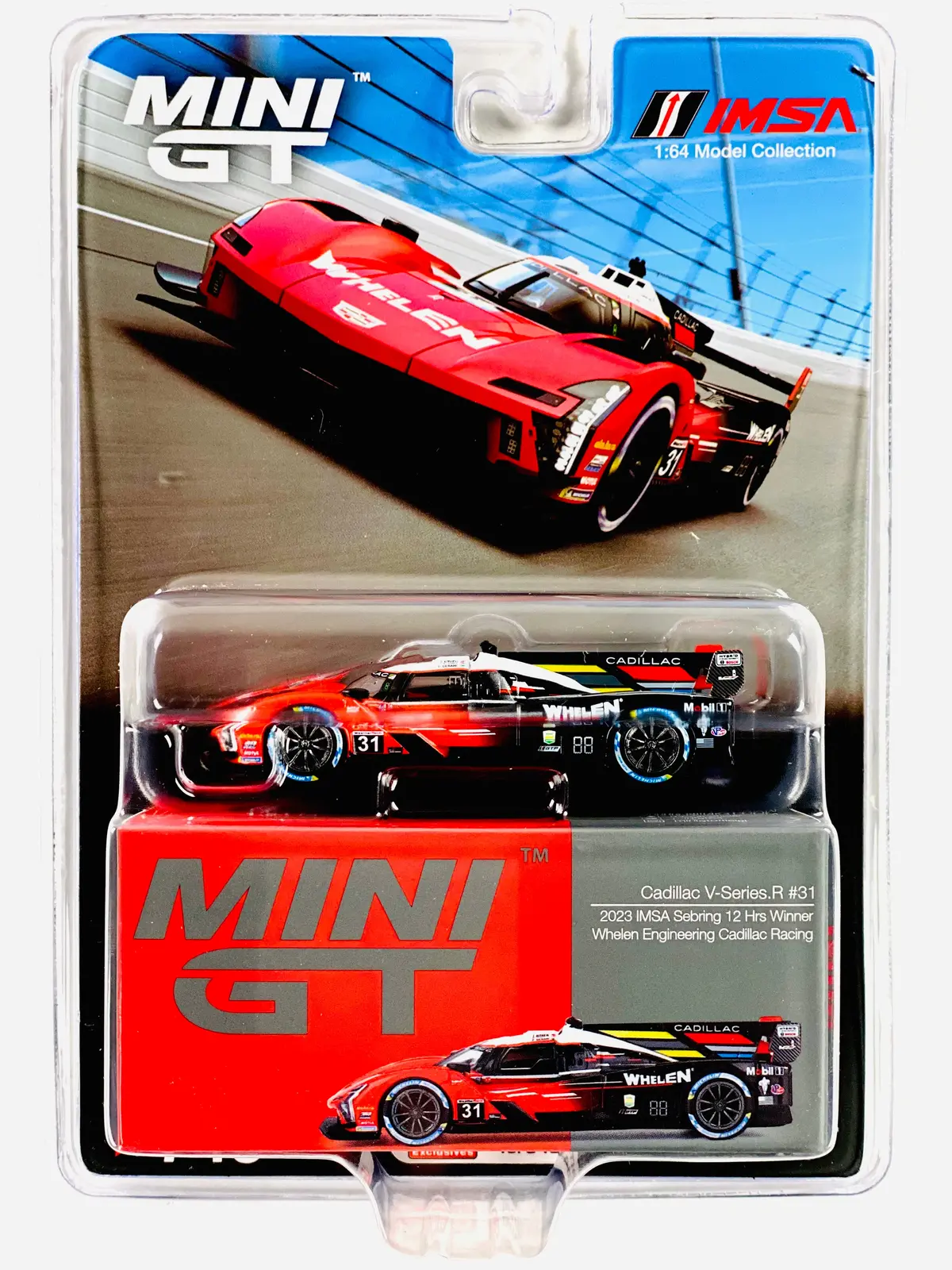 Mini Gt Mijo Exclusive Cadillac V-Series.R #31 Whelen Engineering Cadillac Racing 2023 Imsa Sebring 12 Hrs Winner #745 1