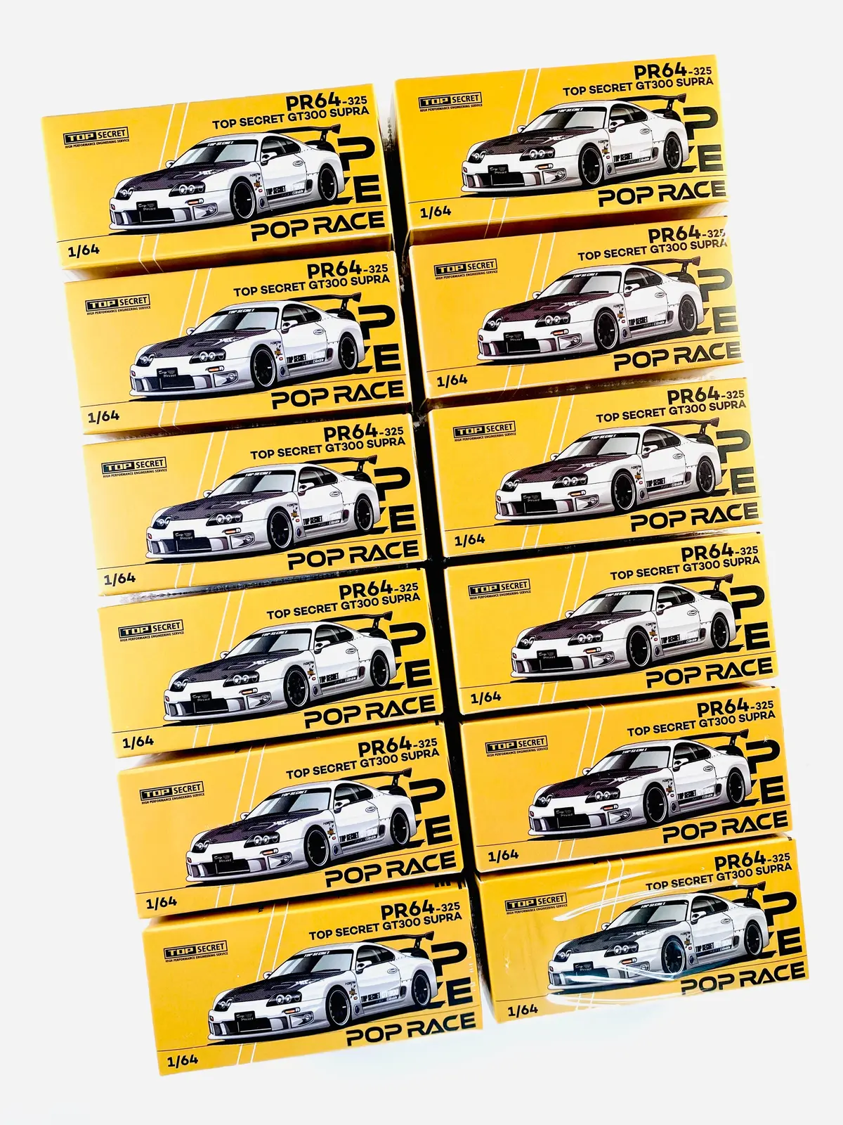 Pop Race Factory Sealed Top Secret Gt300 Supra Silver Chrome #325 (12Ct.) 1