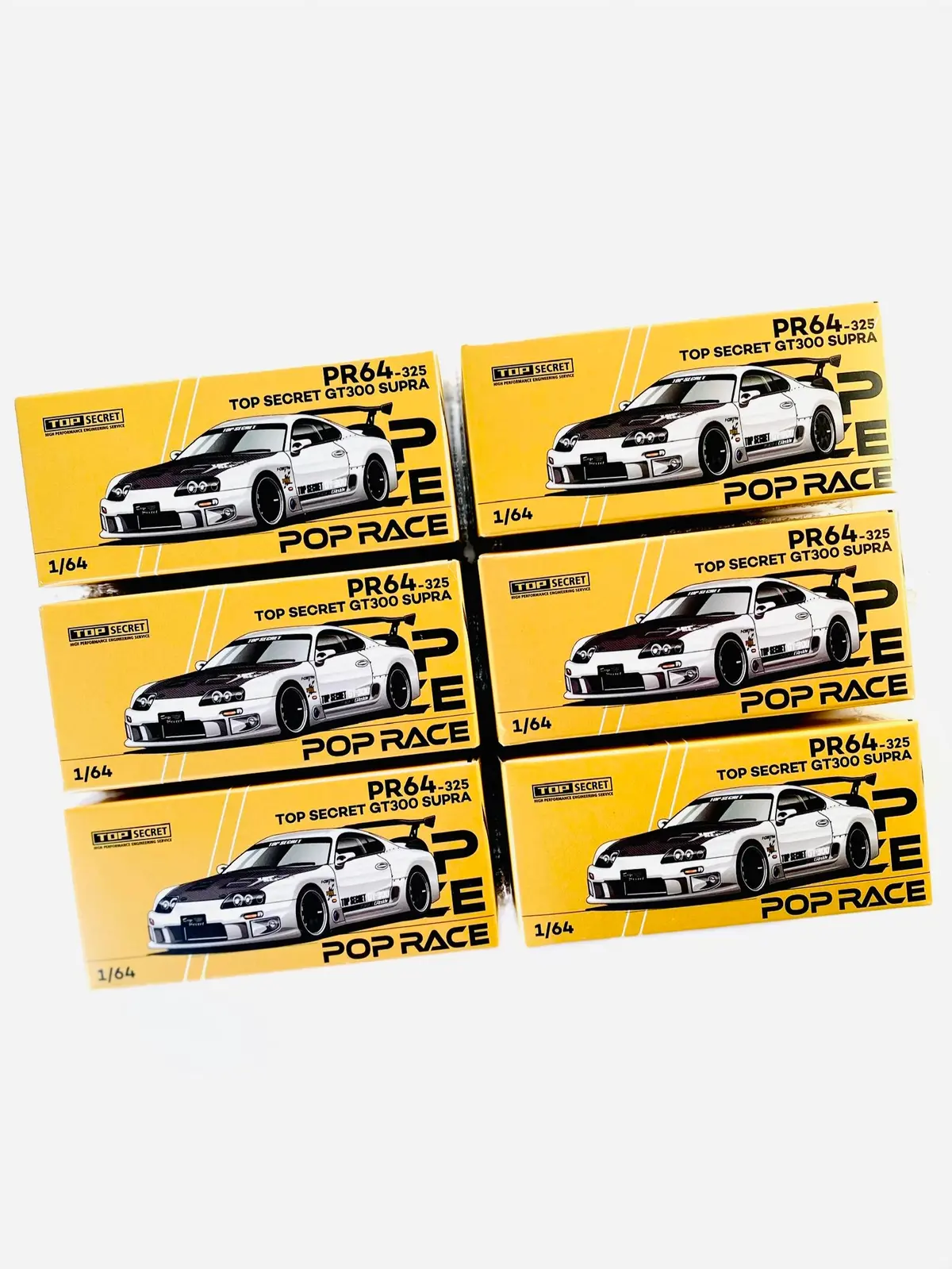 Pop Race Factory Sealed Top Secret Gt300 Supra Silver Chrome #325 (6Ct.) 1