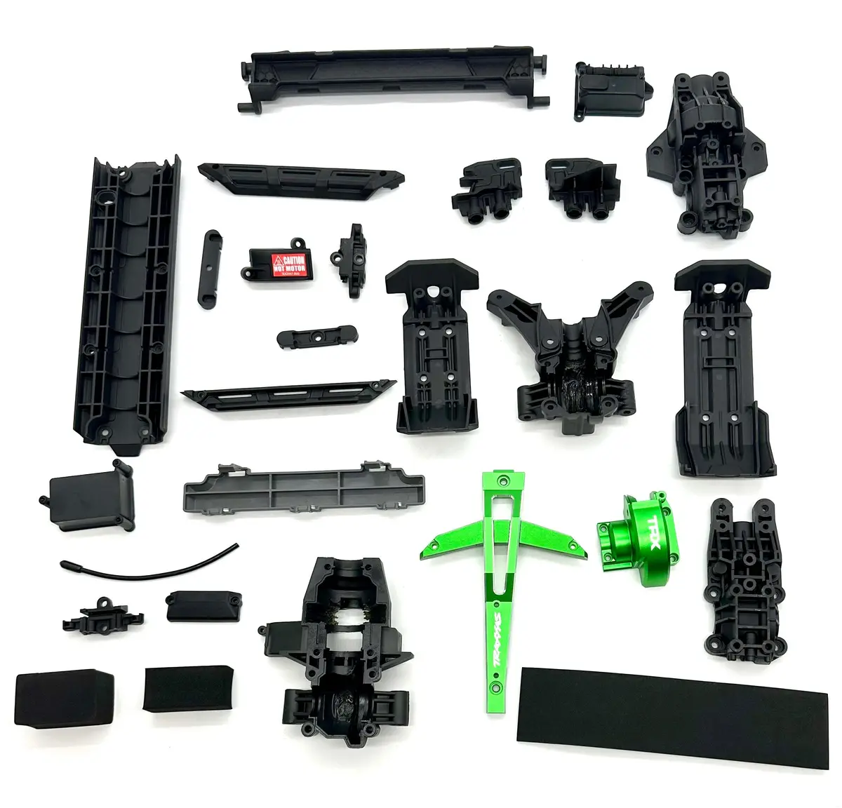 1/10 Maxx Ultimate Plastic Set Green (Front Rear Bulkhead Skid Plates Brace Box 89087-4 1