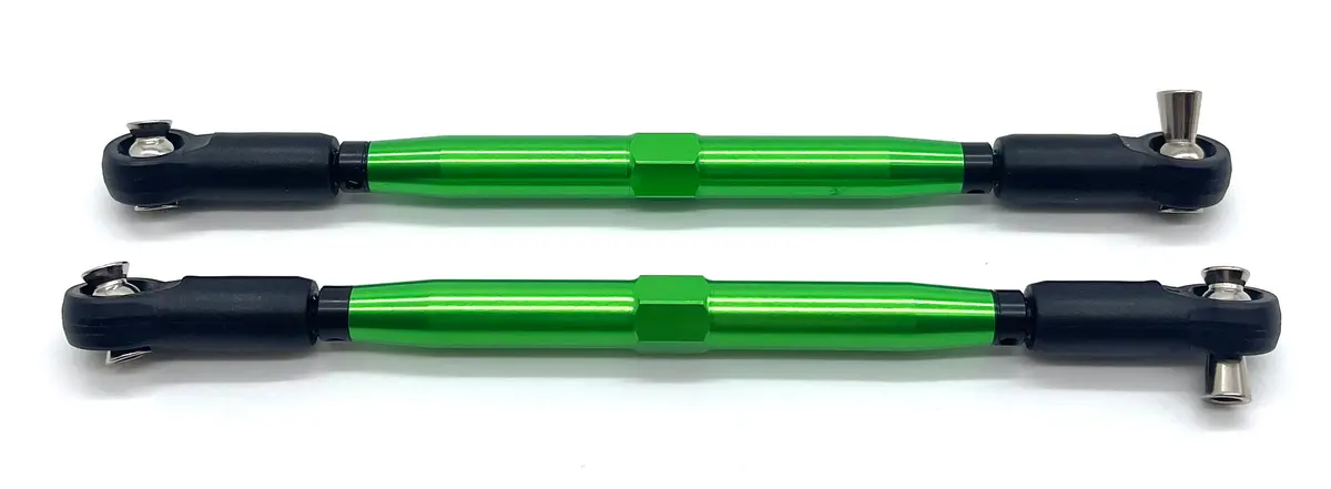 X-Maxx Ultimate Steering Rods (Toe Links Green 7075-T6 Aluminum Traxxas 77097-4 1
