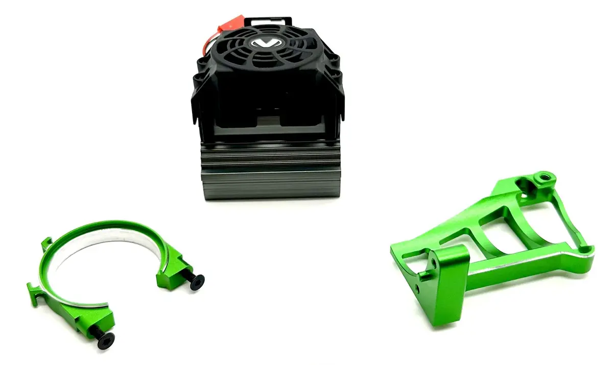 1/10 Maxx Ultimate Cooling Fan, Green Heat Sink And Mounts No Plate For Motor 540Xl Velineon 89087-4 1