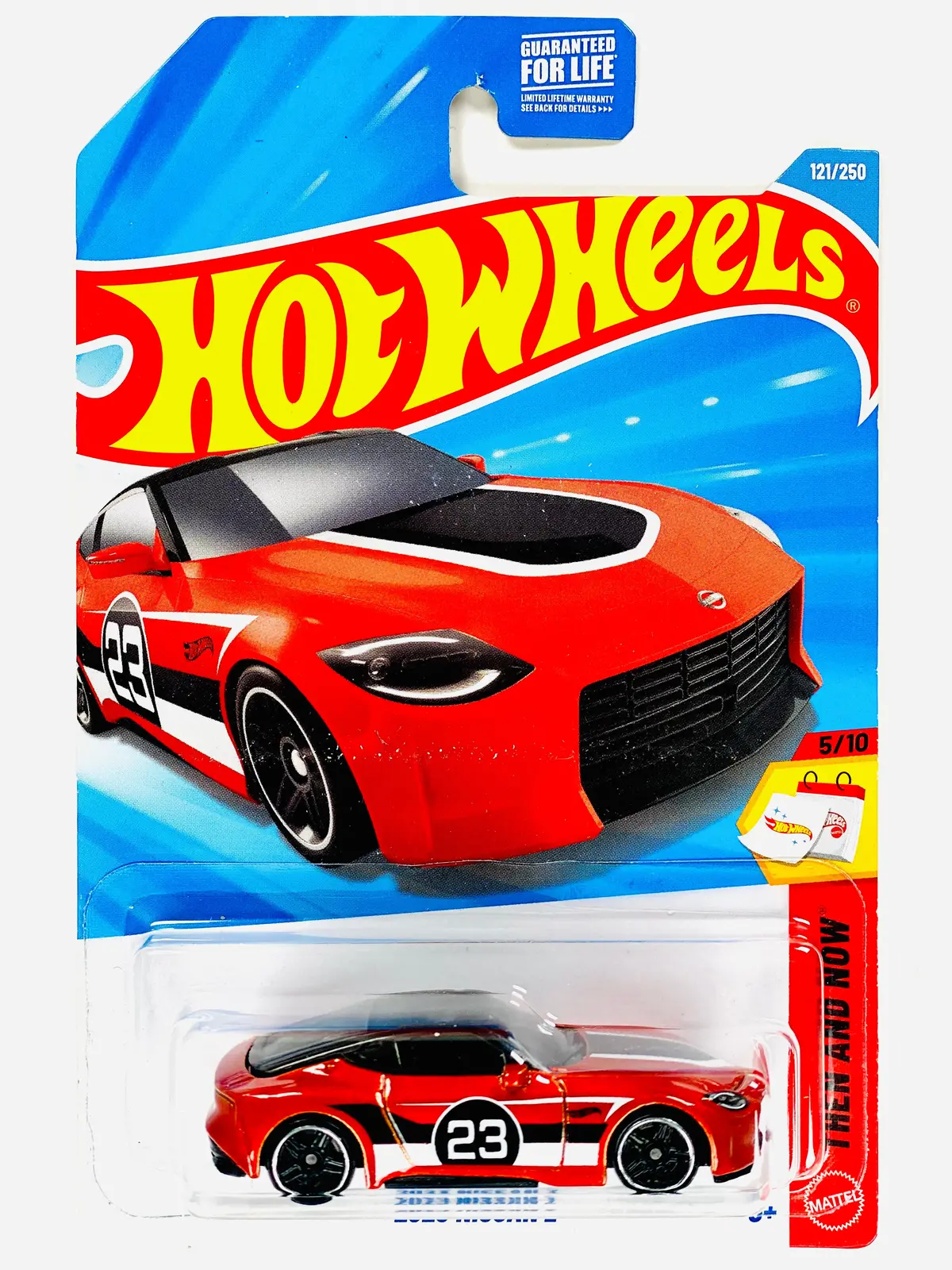 Hot Wheels Then And Now 2023 Nissan Z Orange 121/250 - Damaged Card 1