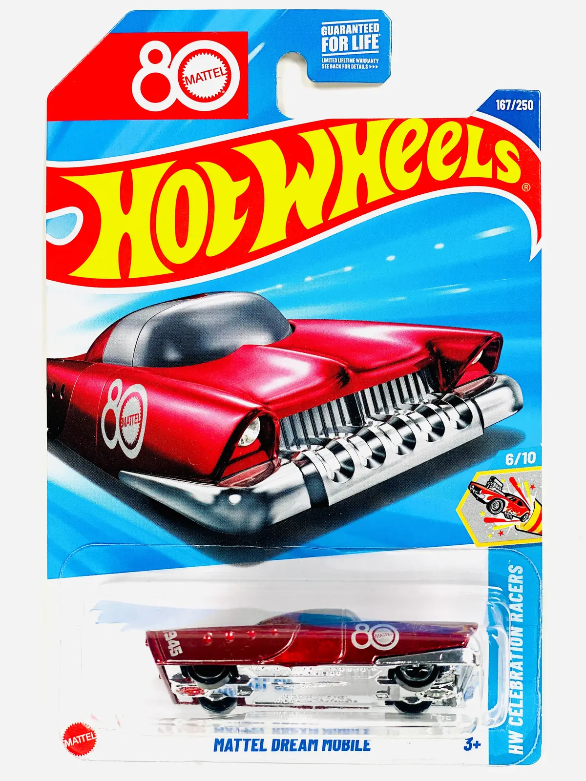Hot Wheels Hw Celebration Racers 80Th Anniversary Mattel Dream Mobile 167/250 - Damaged Card 1