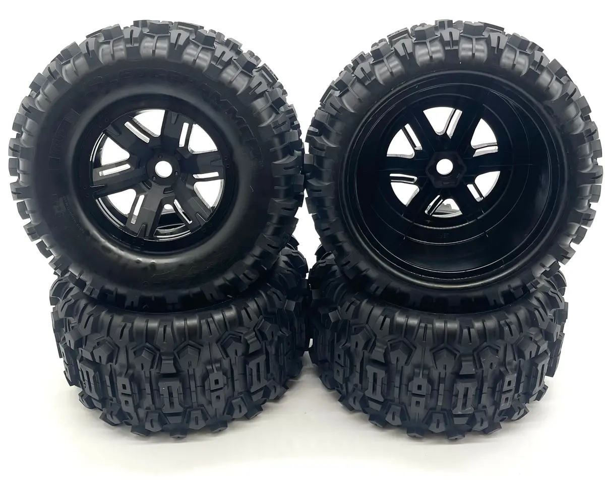 X-Maxx Ultimate Wheels & Tires (Factory Glued Assembled Belted (Set 4) Traxxas 77097-4 1