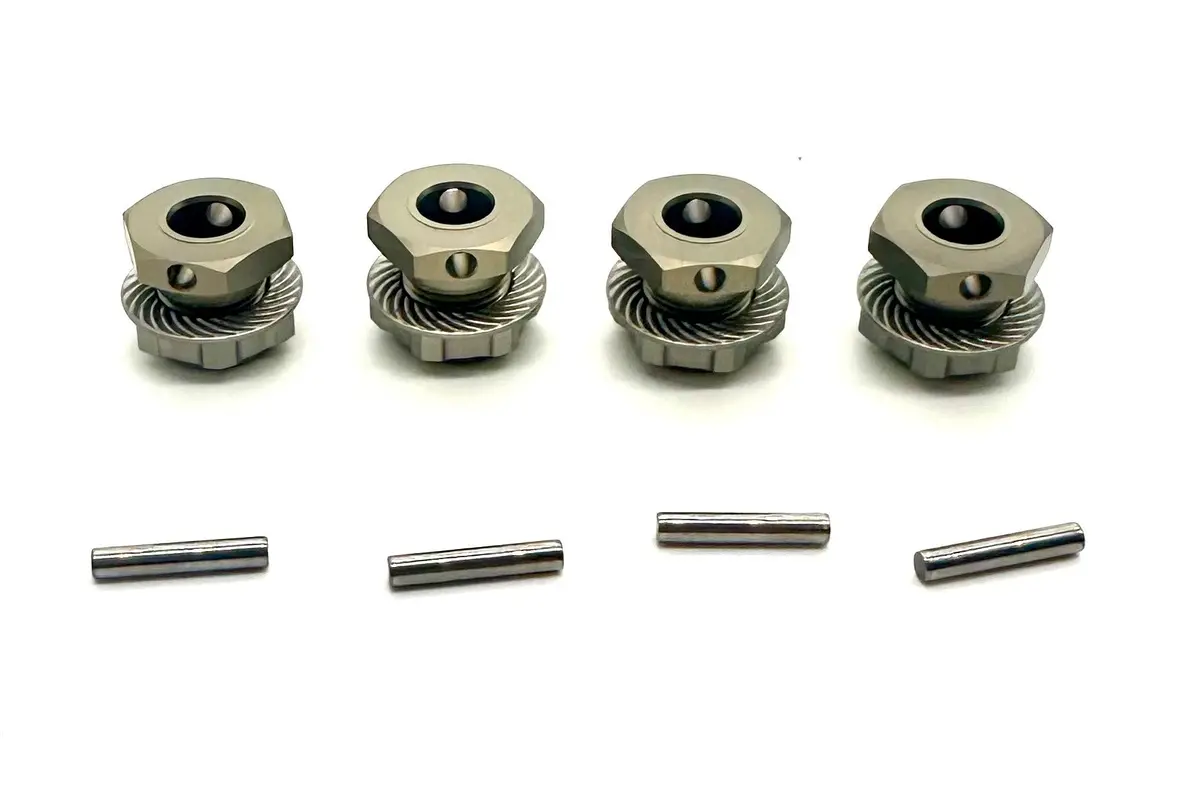 Losi 8Ight-X/E 2.0 Buggy - 17Mm Hexes (Wheel, Gunmetal W/ Serated Covered Nuts Tlr04012 1