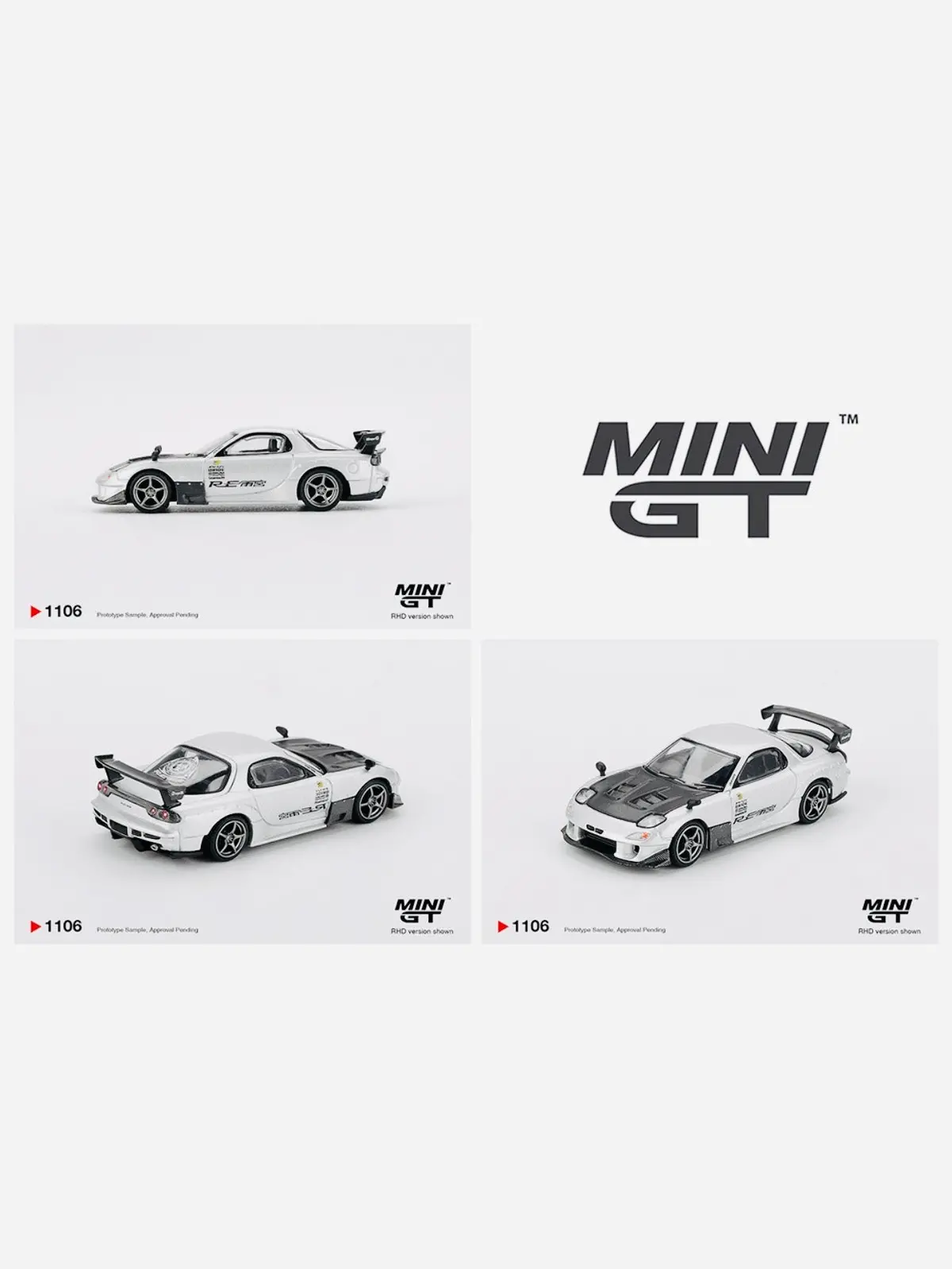 Mini Gt Mijo Exclusive Mazda Rx-7 Re-Amemiya Silver Metallic #1106 1