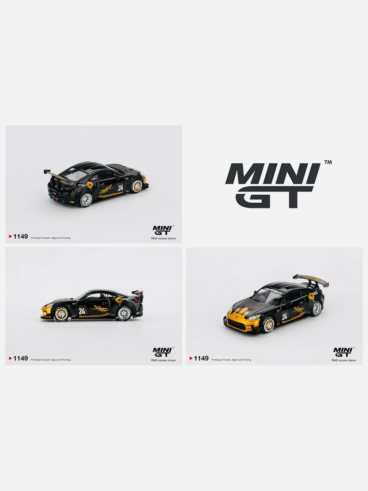 Mini Gt Mijo Exclusive Toyota Gr86 Lb Nation Black & Gold #1149 1