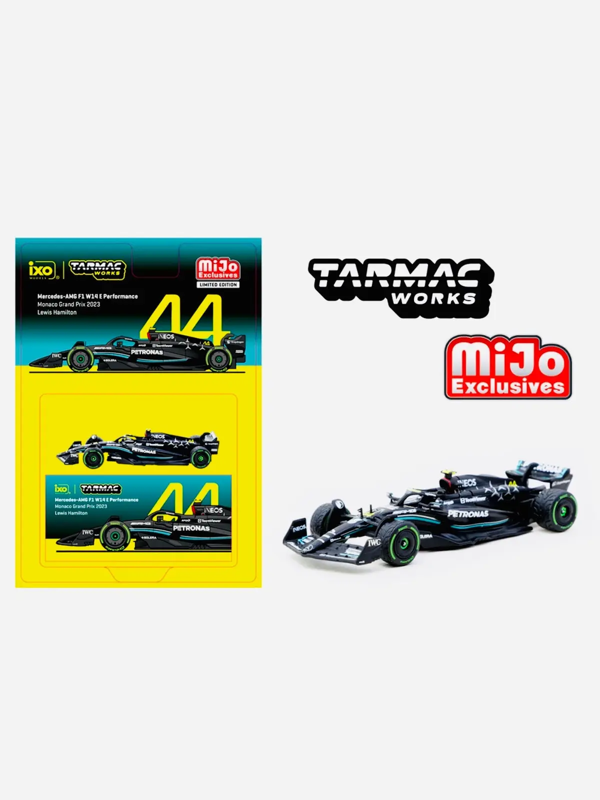 Tarmac Works Mijo Exclusive Mercedes-Amg F1 W14 E Performance Monaco Grand Prix 2023 Lewis Hamilton 1