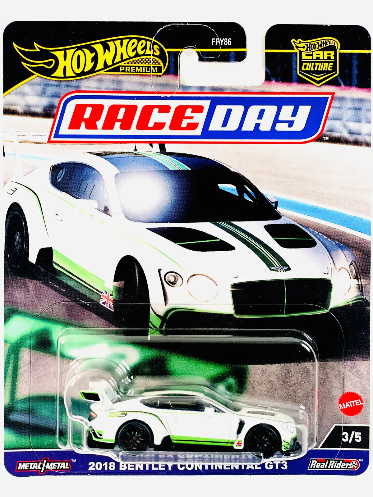 Hot Wheels 2024 Race Day 2 Case D 2018 Bentley Continental Gt3 - Damaged Card 1