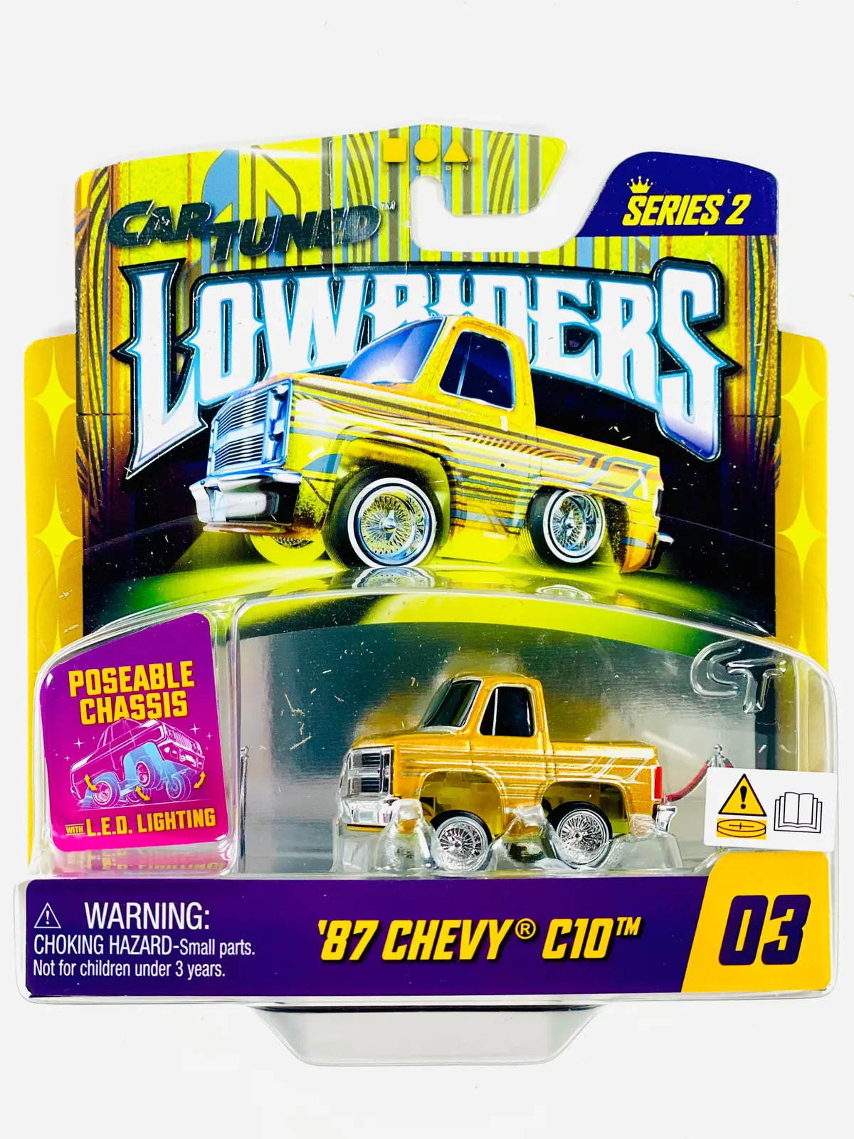 Cartuned Series 2 Lowriders Show Glow Led Light Up Chassis 1987 Chevy C10 Truck #03 1