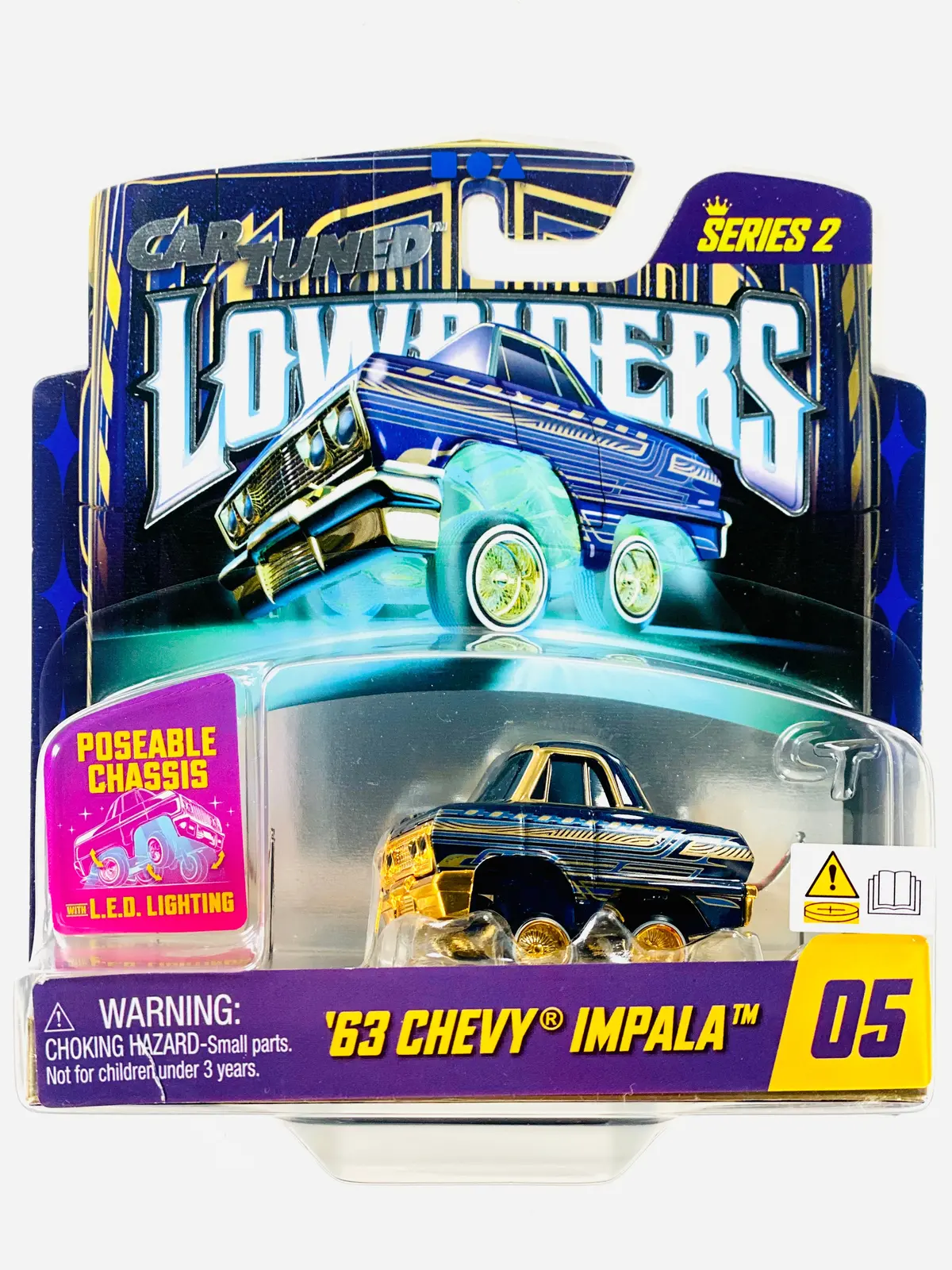 Cartuned Series 2 Lowriders Show Glow Led Light Up Chassis 1963 Chevy Impala #05 1