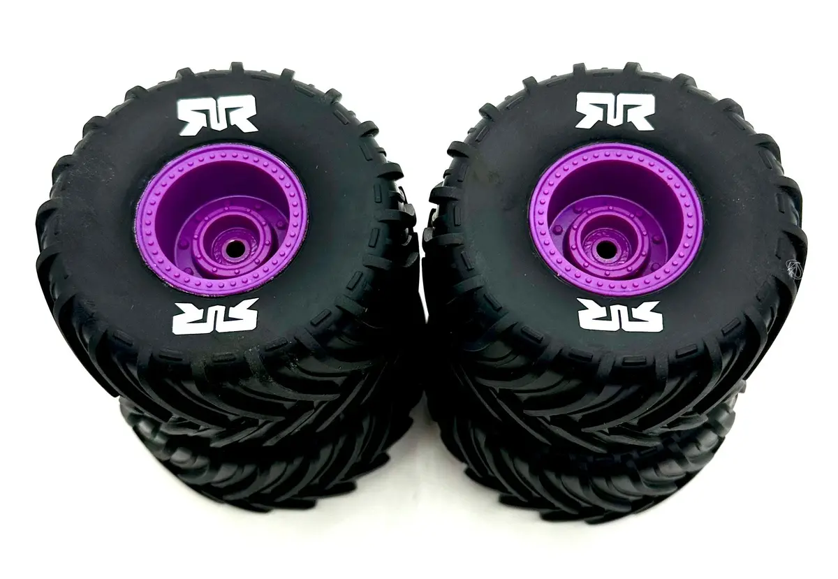 Arrma Quake Grom Mega 4X4 - Wheels & Tires (Purple) Dboots Mt Gorgon Ara2137 1
