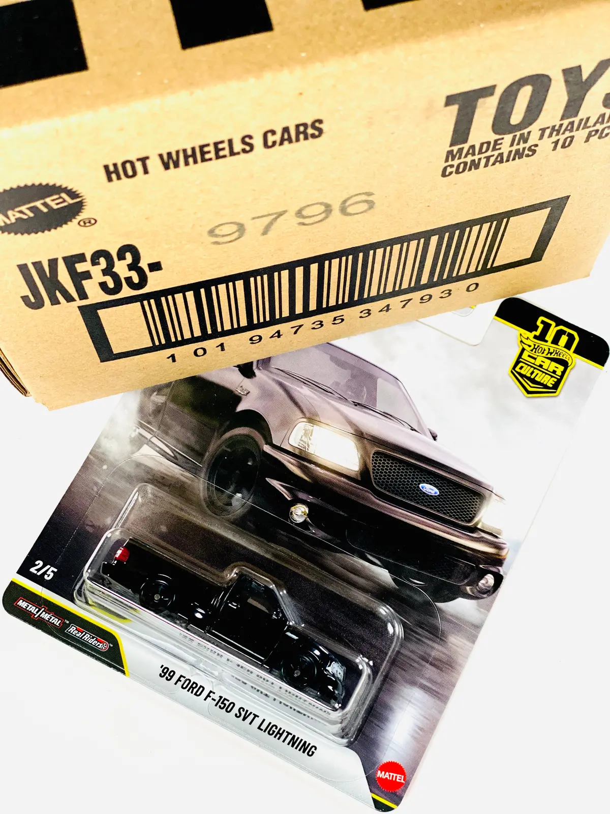 Hot Wheels 2026 Car Culture '99 Ford F-150 Svt Lightning Truck Factory Sealed Solid Pack (10 Cars) 1