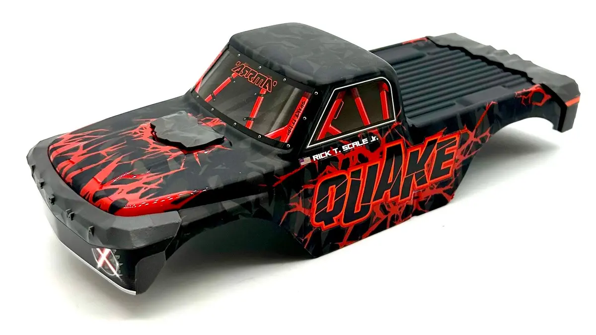 Arrma Quake Grom Mega 4X4 - Body Shell (Red) Cover Ara2137 1