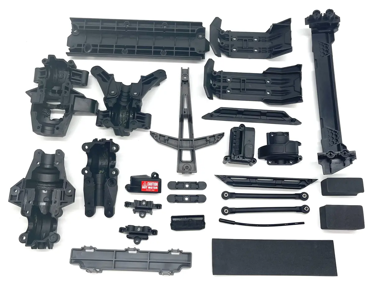 1/10 Wide-Maxx Plastic Set (Front Rear Bulkhead Skid Plates Brace Box 89086-4 1