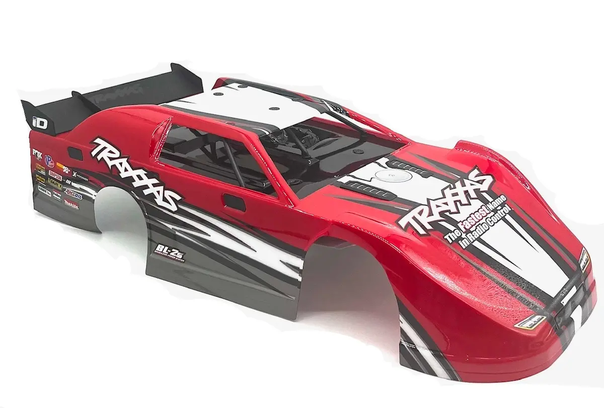 Slash Late Model - Body, Dirt Oval Racer, Red, Complete W/Decals 10423 Traxxas 104364-74 1