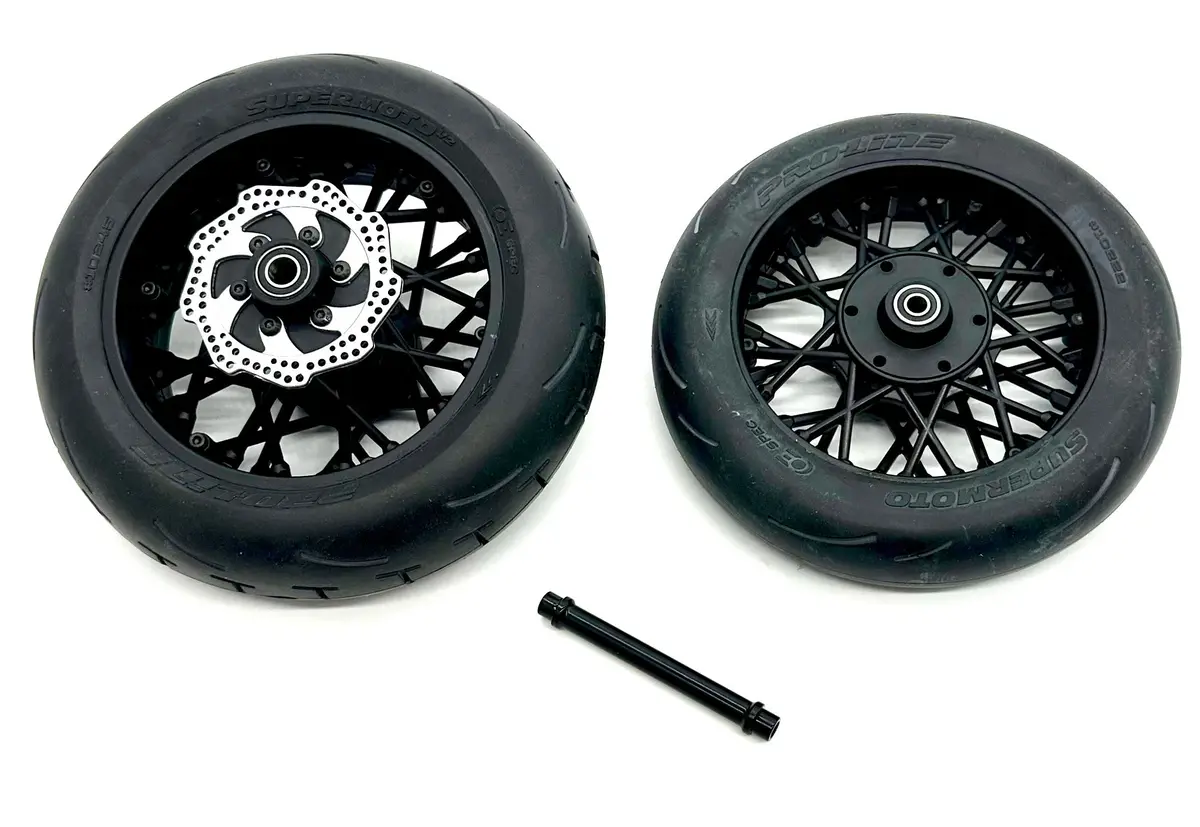 Losi Promoto-Sm - Front & Rear Tire Set, Factory Assembled Complete W/Bearings Los06000 1