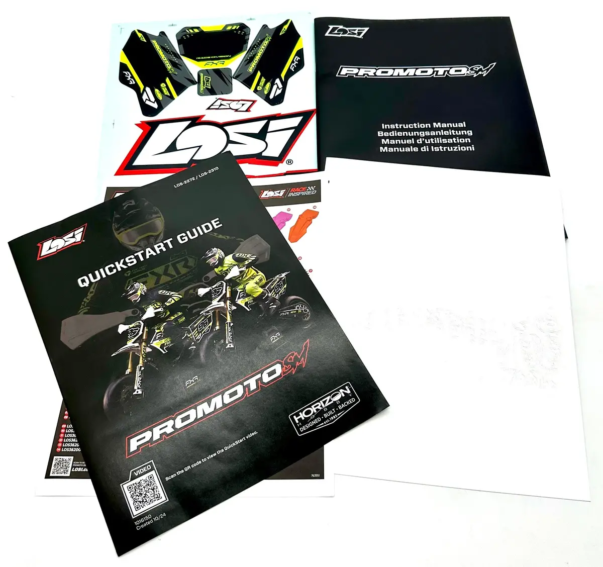 Losi Promoto-Sm - Manual, Decals & Quick Start Guide (Green) Los06000 1