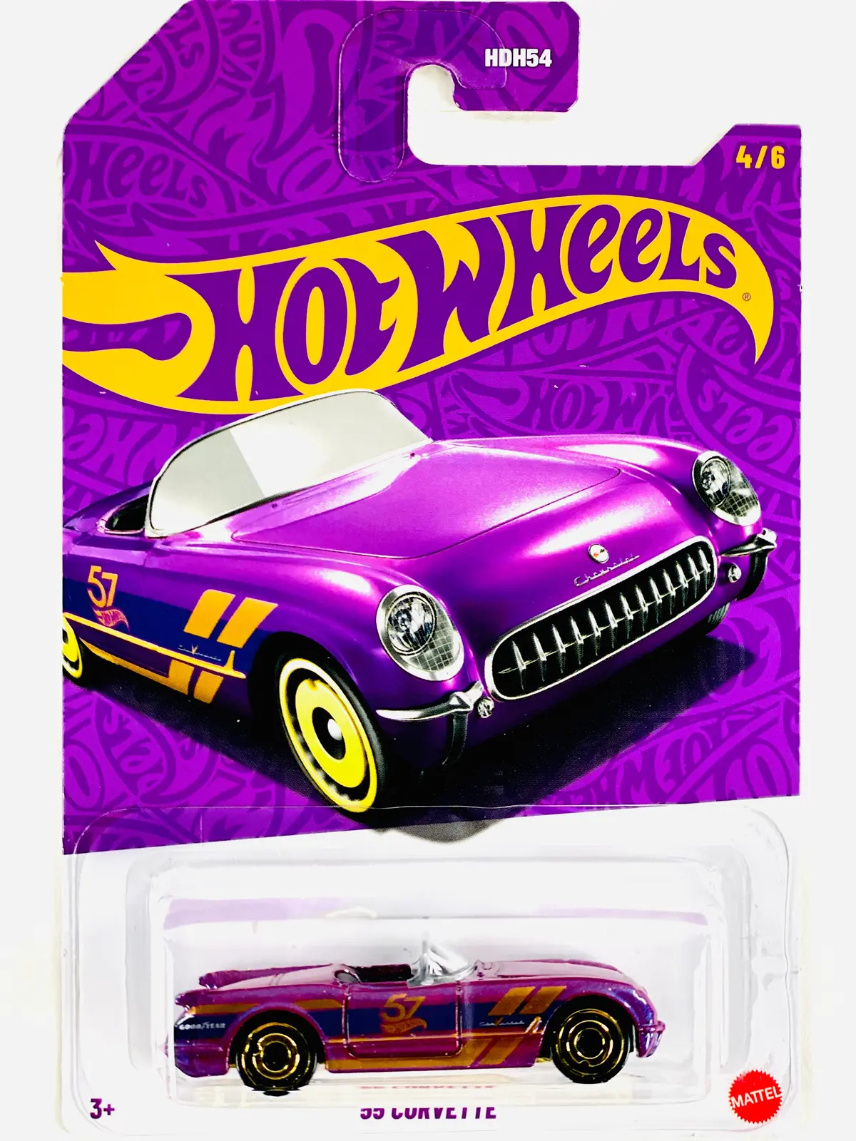 Hot Wheels 2025 57Th Anniversary Series Case G '55 Corvette (4/6) - Damaged Card 1