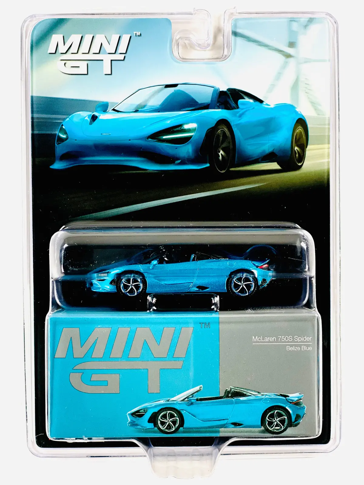 Mini Gt Mijo Exclusive Mclaren 750S Spider Belize Blue #812 Chase 1