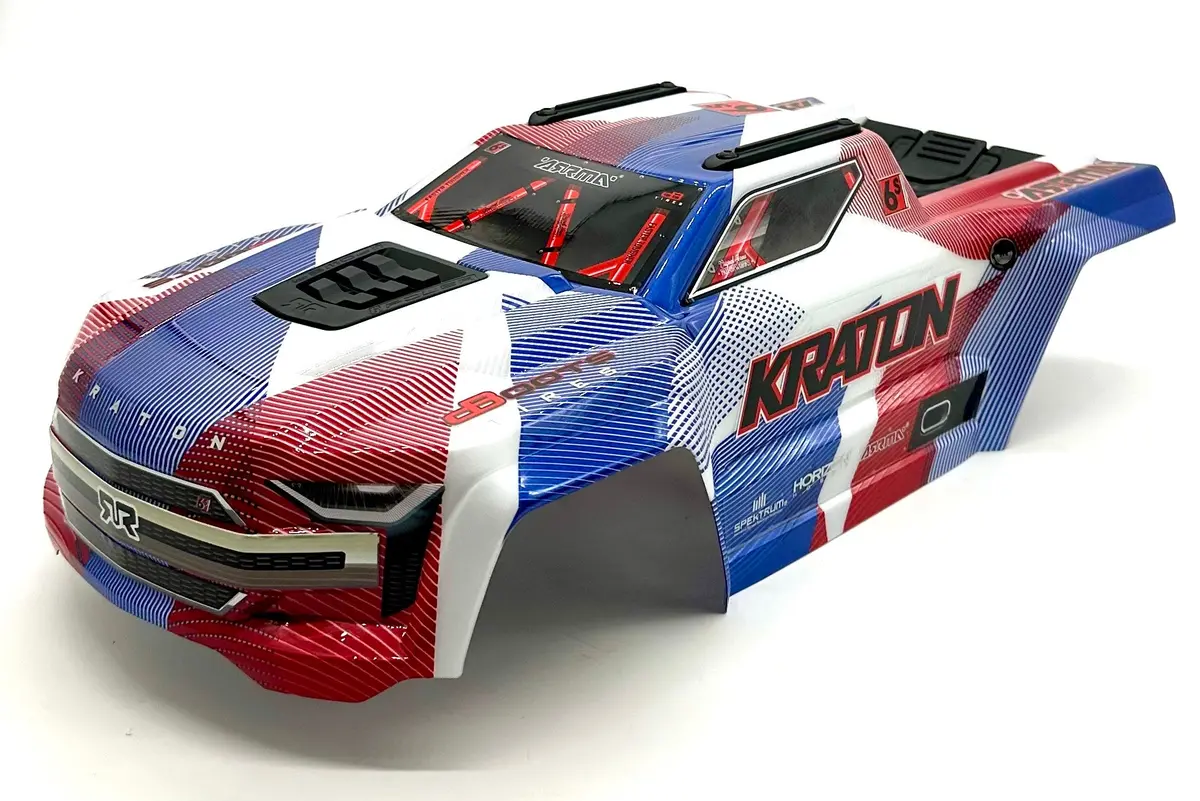 Arrma Kraton 6S V6 Blx - Body Shell (Red White Blue Cover Clipless Ara8608v6 1