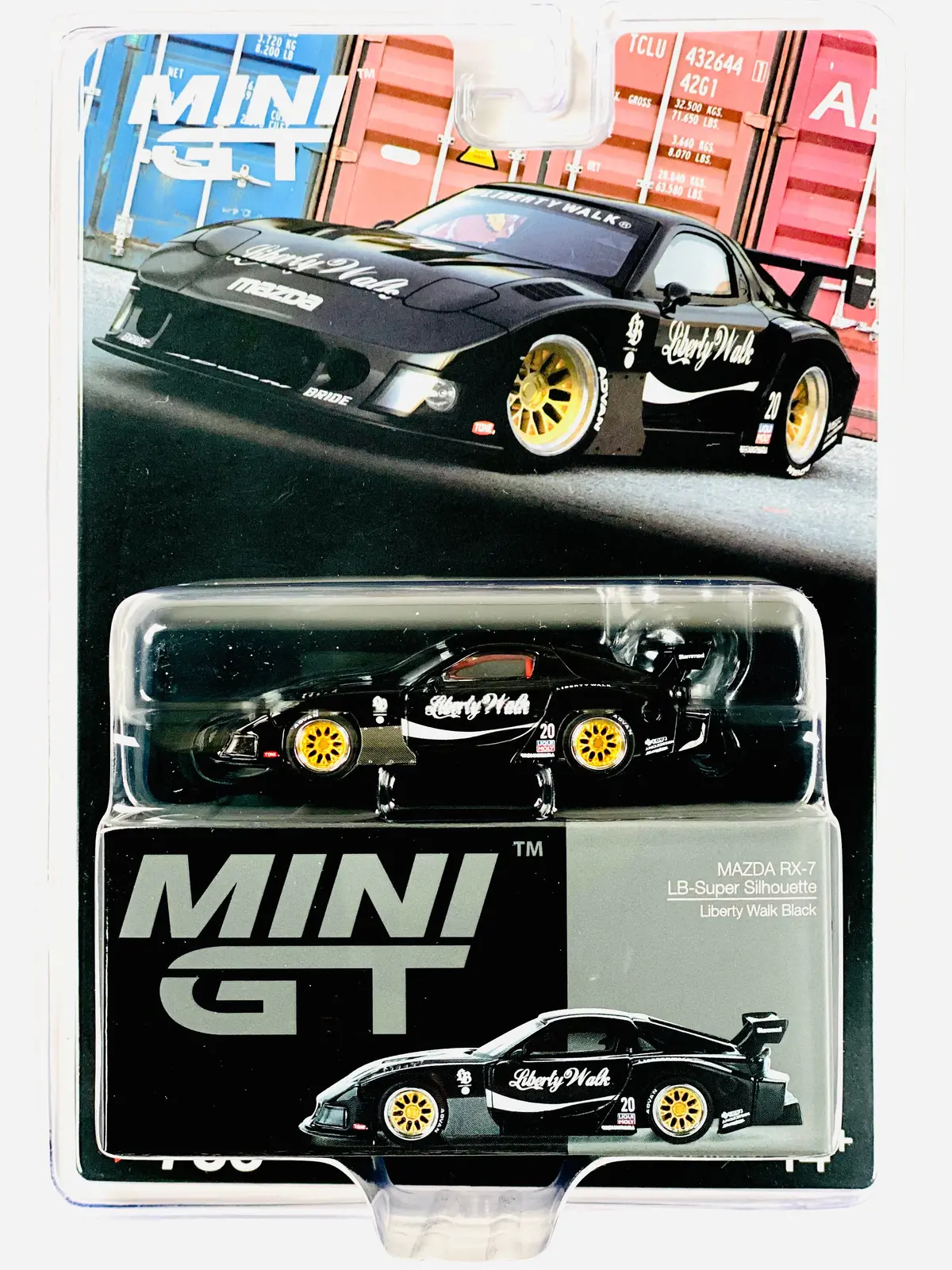 Mini Gt Mijo Exclusive Mazda Rx-7 Lb-Super Silhouette Liberty Walk Black #785 1