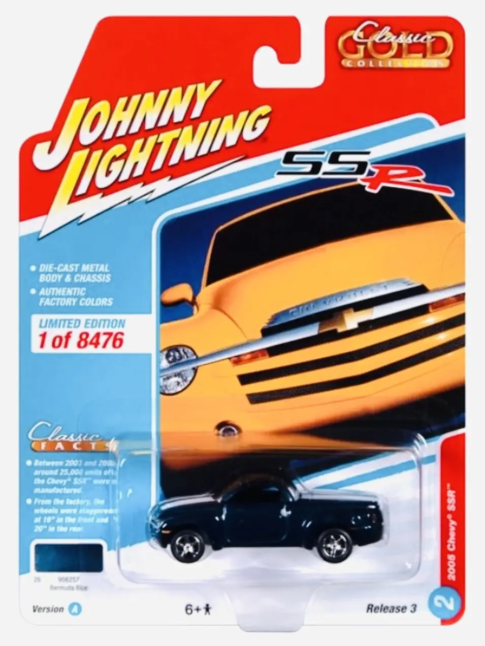 Johnny Lightning Classic Gold 2005 Chevrolet Ssr Bermuda Blue 1