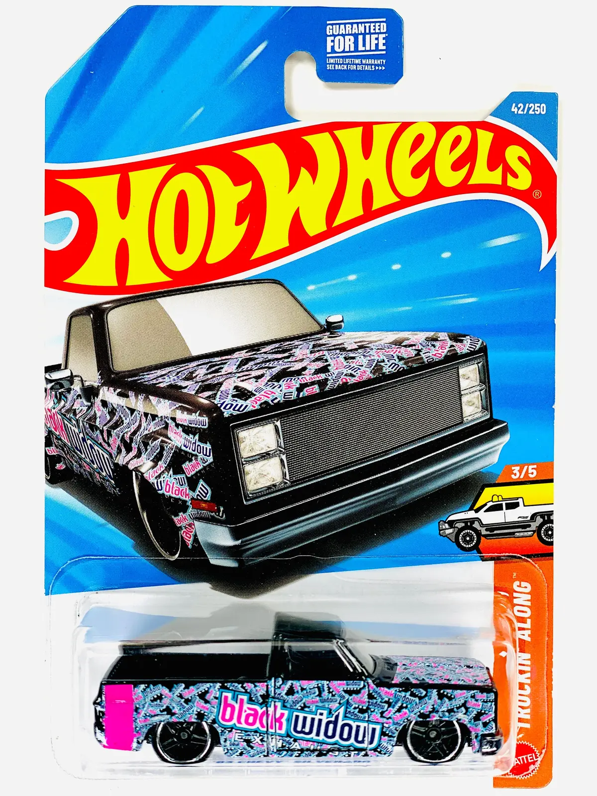 Hot Wheels 2026 Truckin' Along '83 Chevy Silverado - Damaged Card 1