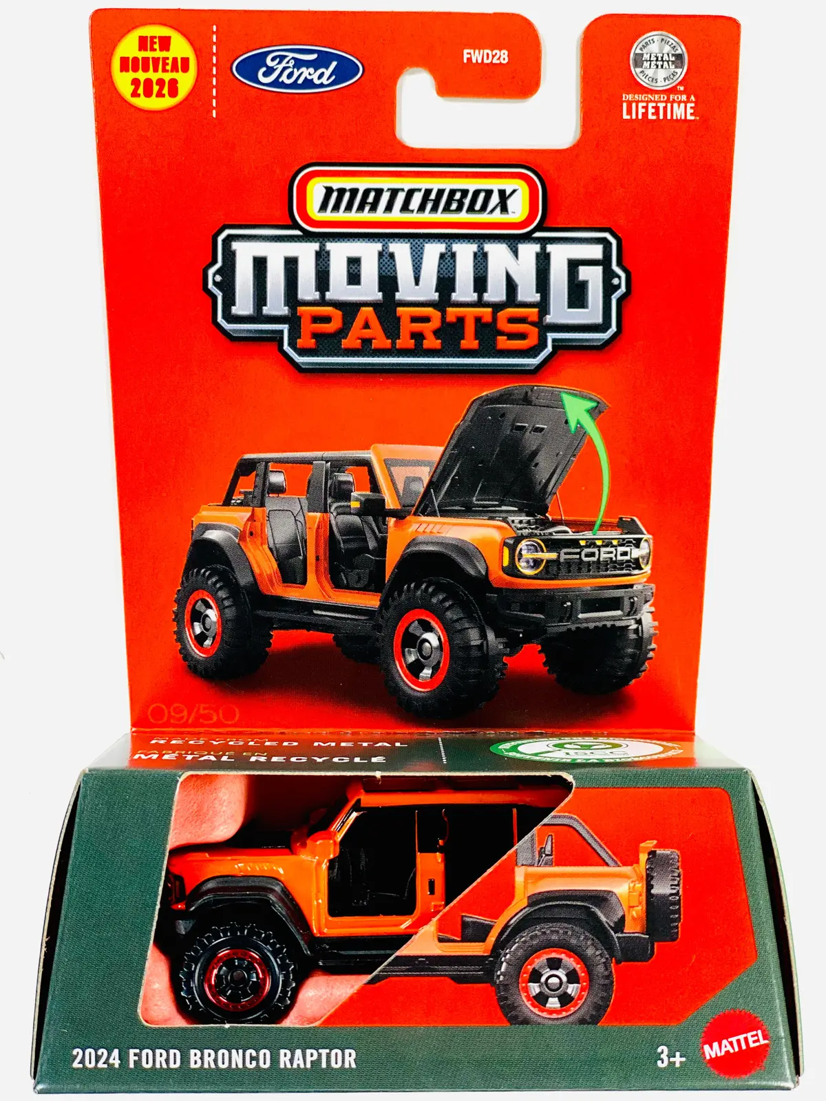 Matchbox 2026 Moving Parts Case K 2024 Ford Bronco Raptor 1