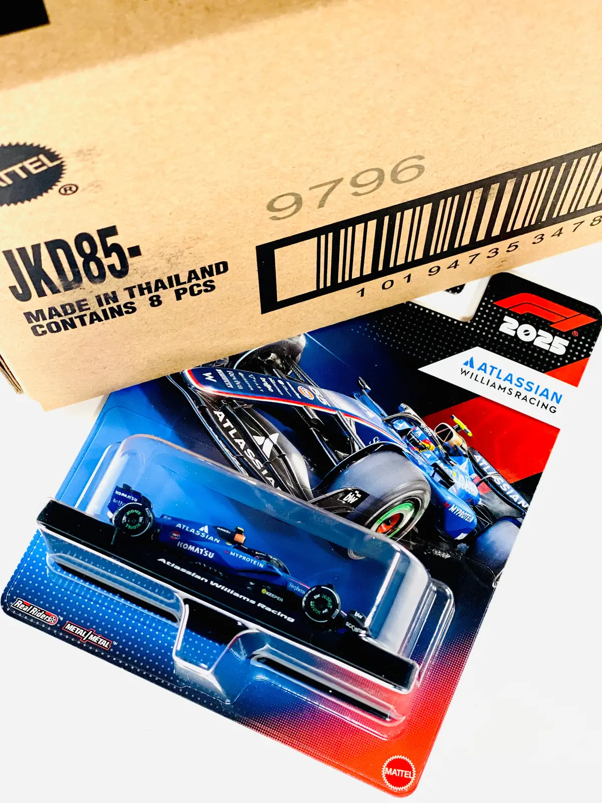 Hot Wheels 2025 F1 Formula 1 Race Team Carlos Sainz Williams Formula 1 Team #55 Factory Sealed Solid Pack (8 Cars) 1