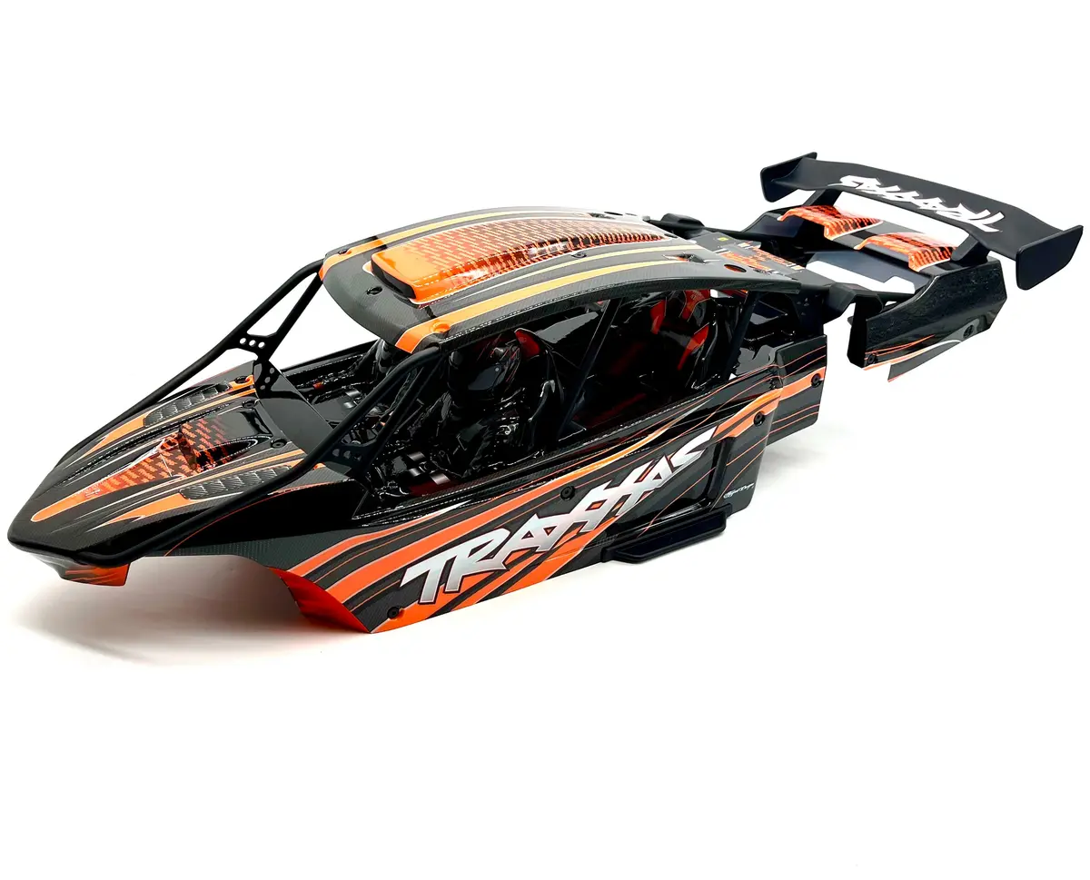 Sand Car Body & Cage (Orange Painted Funco Pro Scale Traxxas 109076-4 1