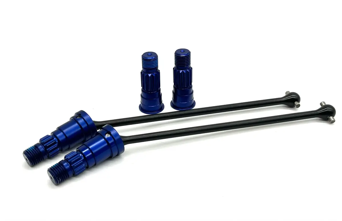 Sand Car Drive Shafts, Rear (W/Blue Anodized Alum Stub Axles X-Maxx Traxxas 109076-4 1