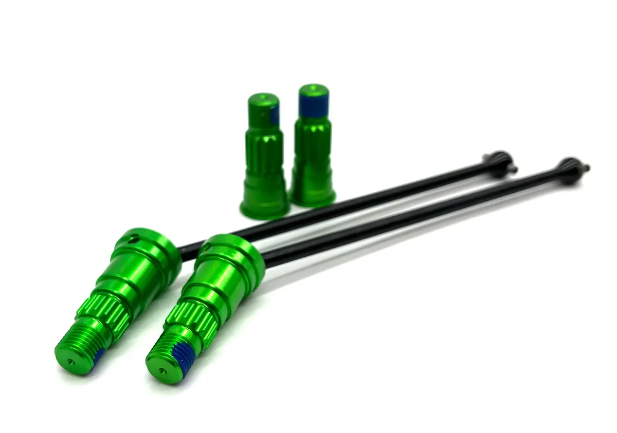 Sand Car Drive Shafts, Rear  (W/Green Anodized Alum Stub Axles X-Maxxtraxxas 109076-4 1