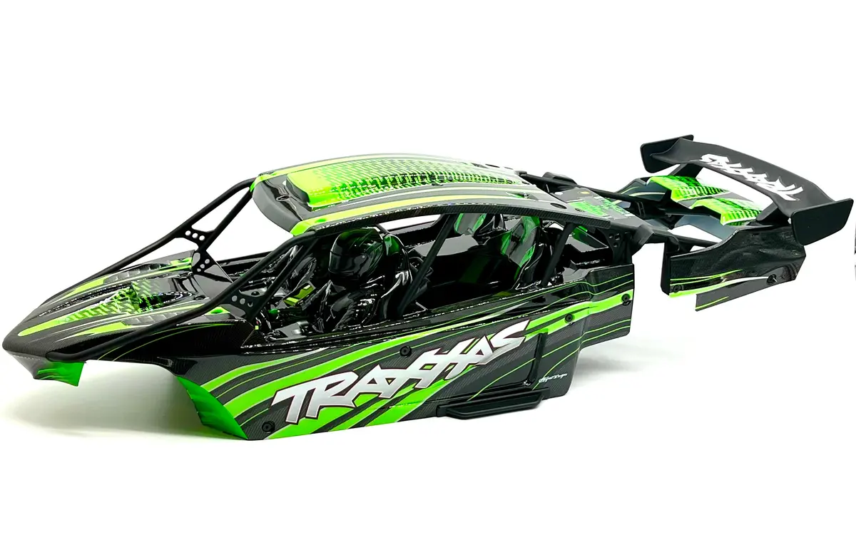 Sand Car Body & Cage (Green Painted Funco Pro Scale Traxxas 109076-4 1