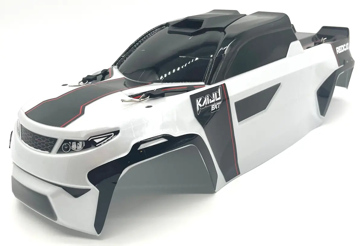 Kaiju Ext - Body Cover (White Factory Painted, Cut & Decals Shell Redcat Racing 1