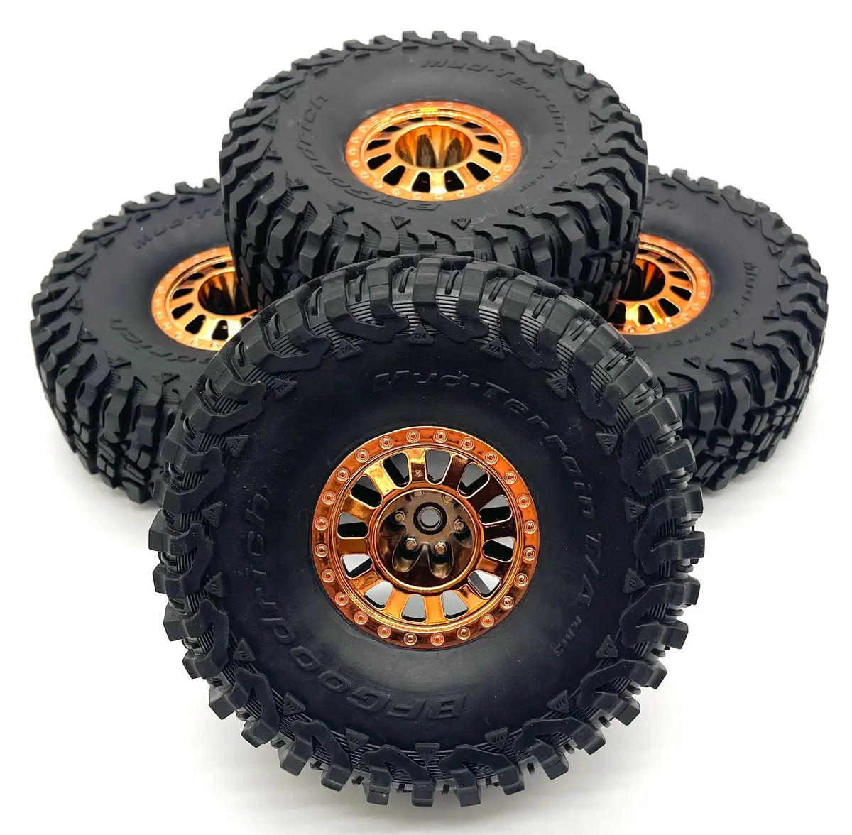 Losi Lasernut U4 - Wheels & Tires (2.2 Copper Wheels With Bfg Tire, Assembled Los03028 1
