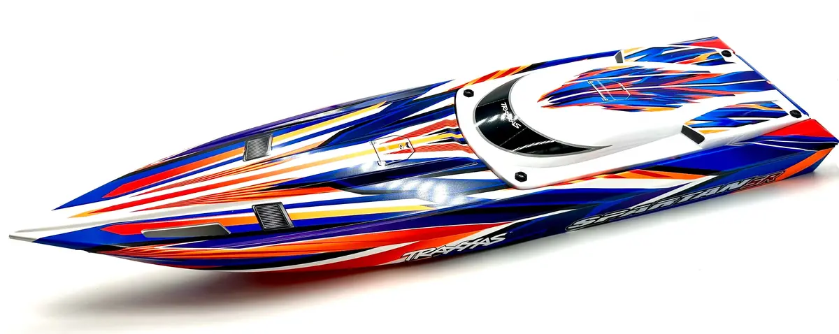 Spartan Sr Boat Hull & Hatch (Orange Graphics 10315) Traxxas 103076-4 1