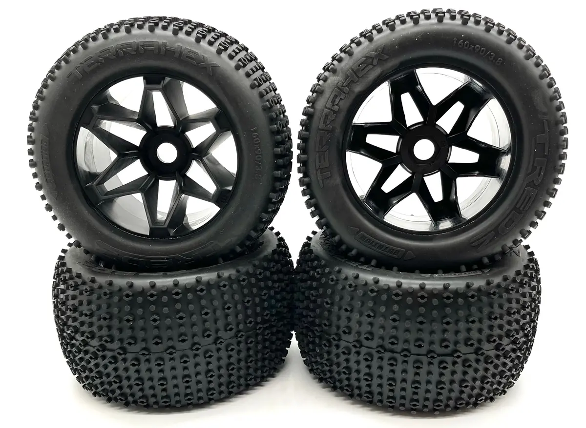 Savage X Flux V2 Tires & Wheels, Terrahex/Havoc 17Mm Wheels Hpi 160101 1