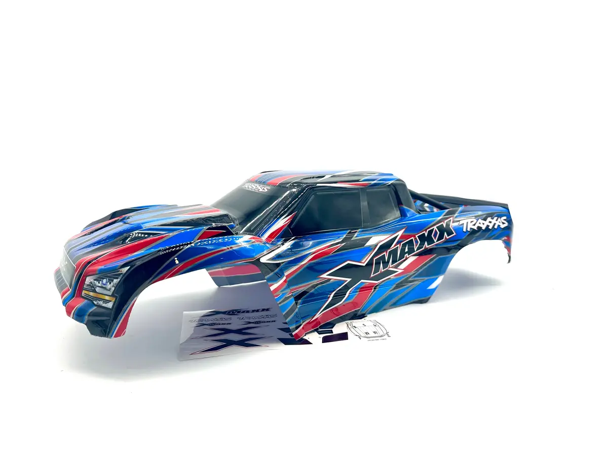 X-Maxx Body Cover Shell (2024 Blue Painted Prographics Shell 77086-4 1