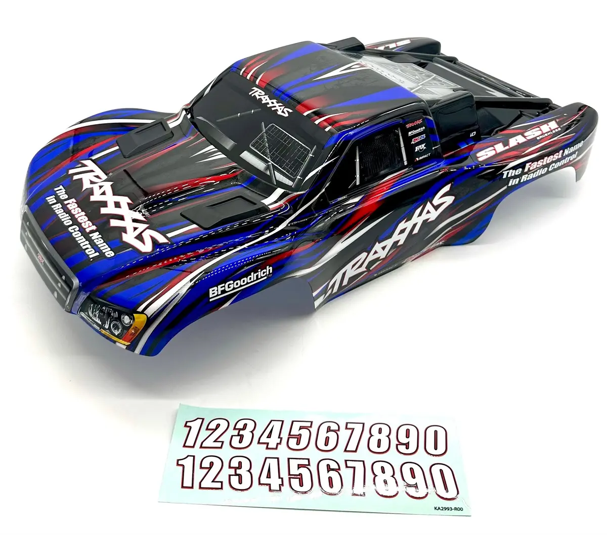 Fits Slash 2Wd Bl-2S - Body Shell (Blue Black Red 4X4 6812T  58334-4 1