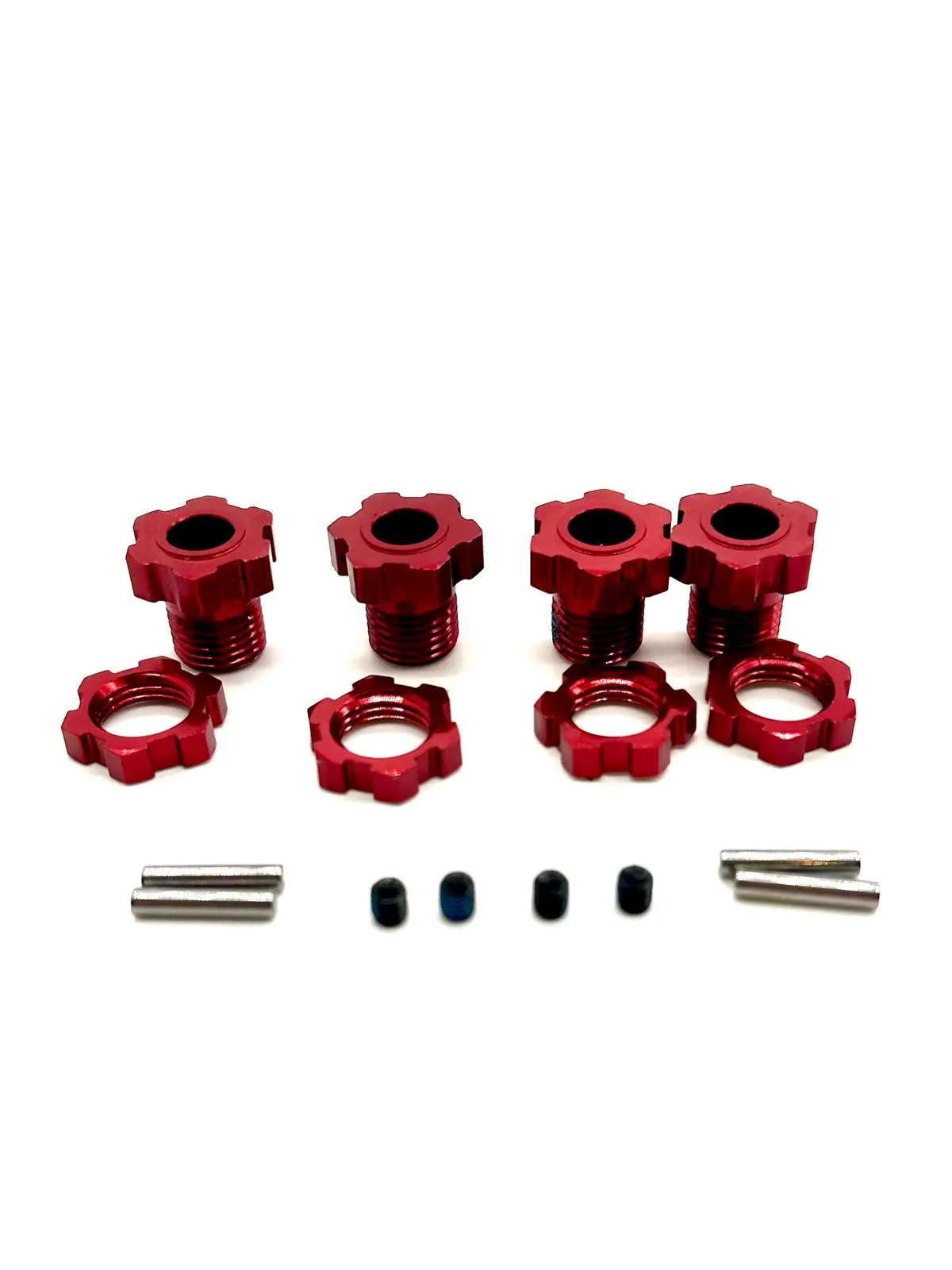 Fits Sledge - 17Mm Hex Hubs Red (Nuts Wheel Hubs Pins Screws Traxxas 95096-4 1