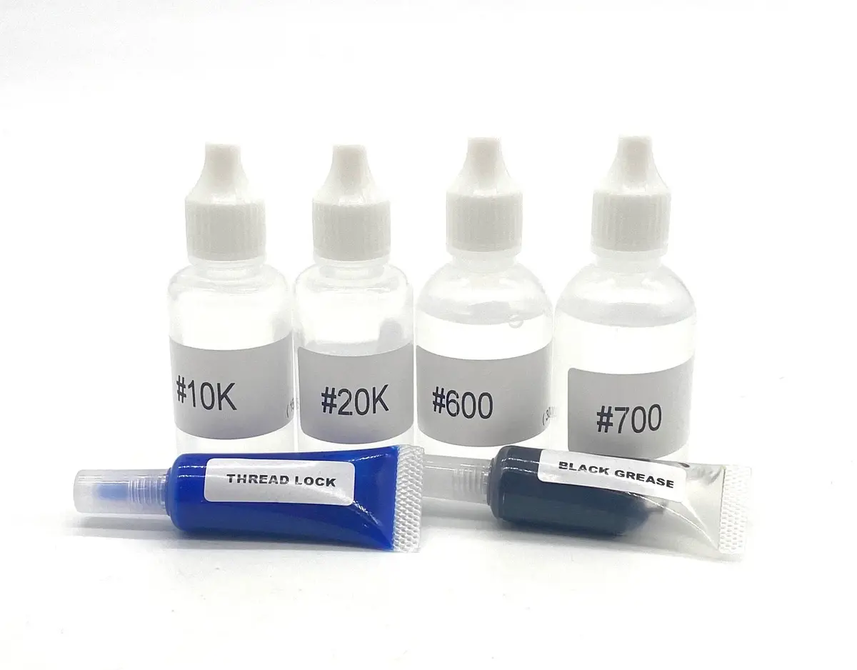 Tekno Et48 2.2 Lubricant Set, Shock Oils (4 Weights, Grease And Threadlock Tkr9605 1