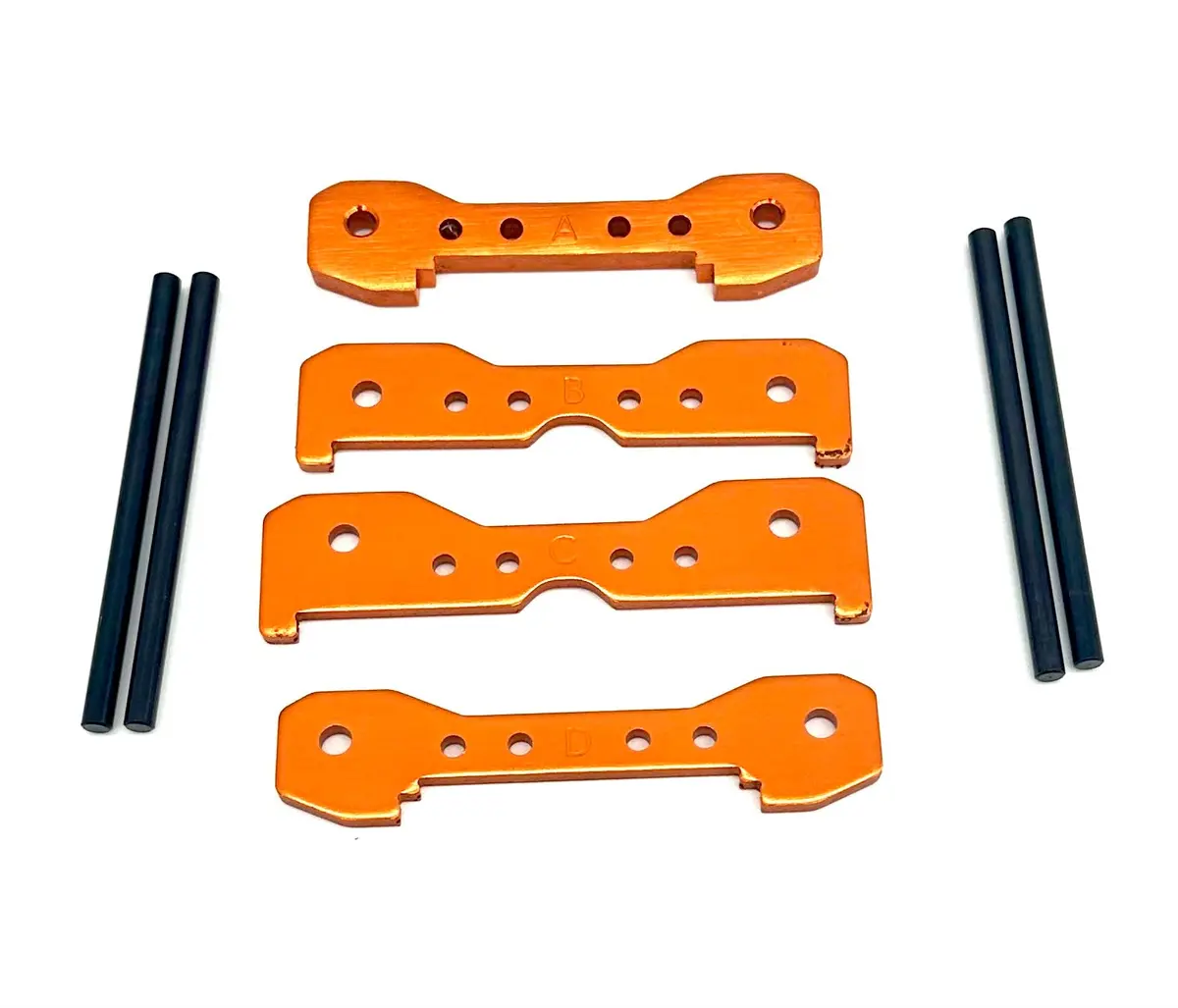 Fits Sledge - Suspension Tie Bars (Orange) Black Hinge Pins Traxxas 95096-4 1