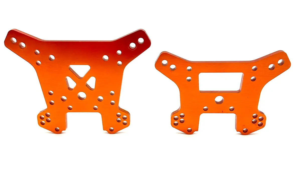 Fits Sledge - Towers (Front/Rear Shock Tower Aluminum Orange Traxxas 95096-4 1