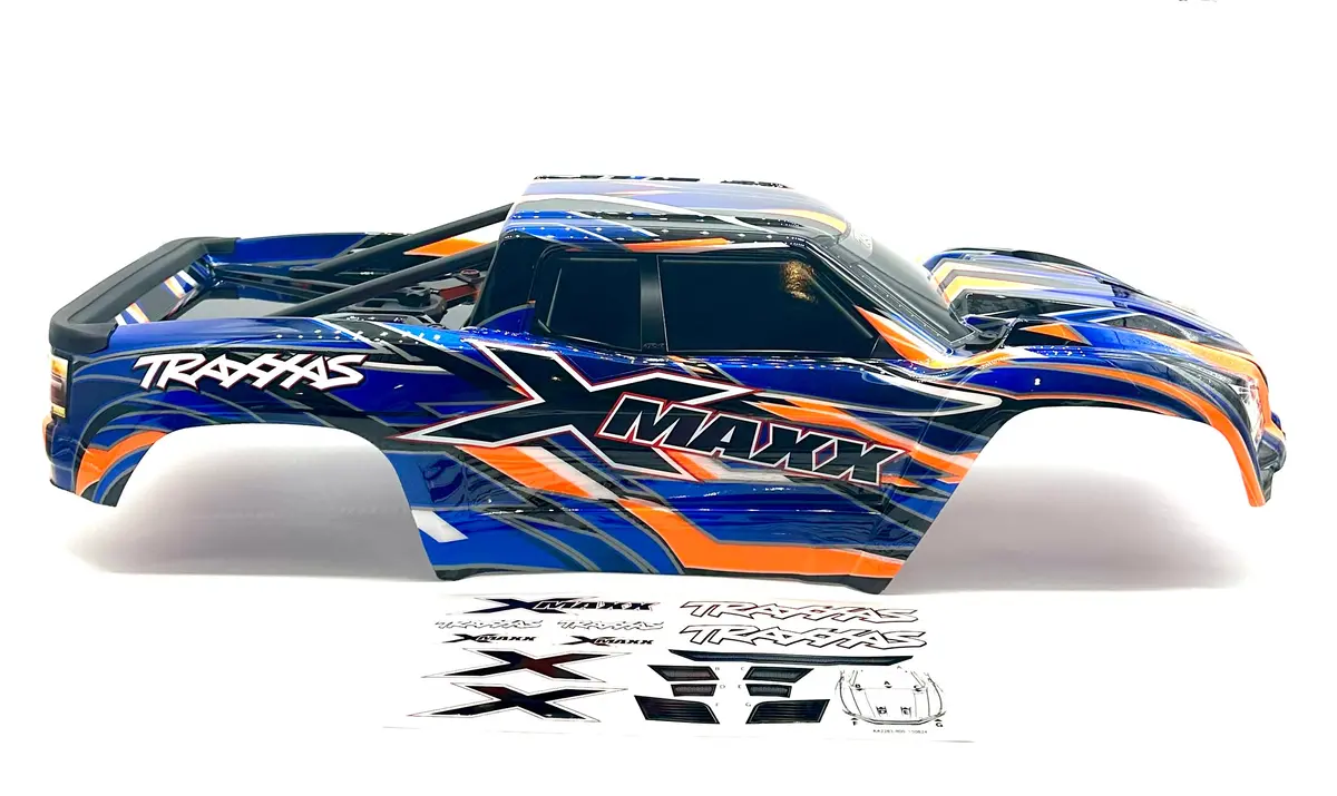 X-Maxx Body Cover Shell (2024 Orange Painted Prographics Shell 77086-4) 1