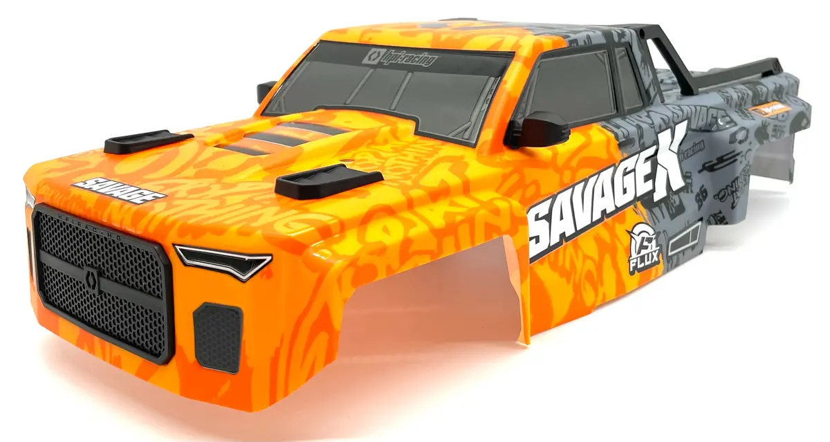 Savage X Flux V2 Body Shell Orange/Grey (Cover 160105 Painted) Hpi 160101 1